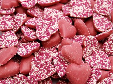100g pink chocolate jazzel hearts